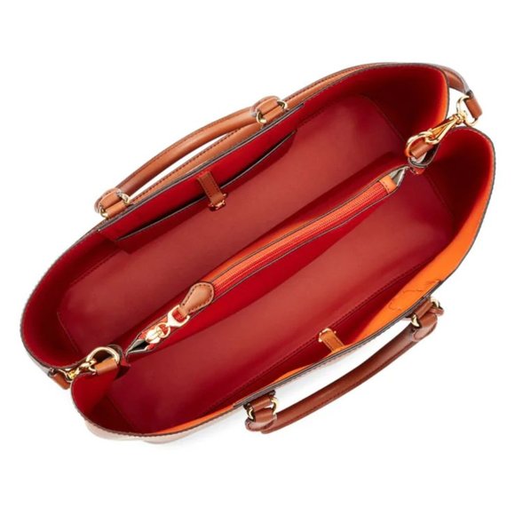 Lauren by Ralph Lauren: Logo Leather Satchel - Picture 2 of 5